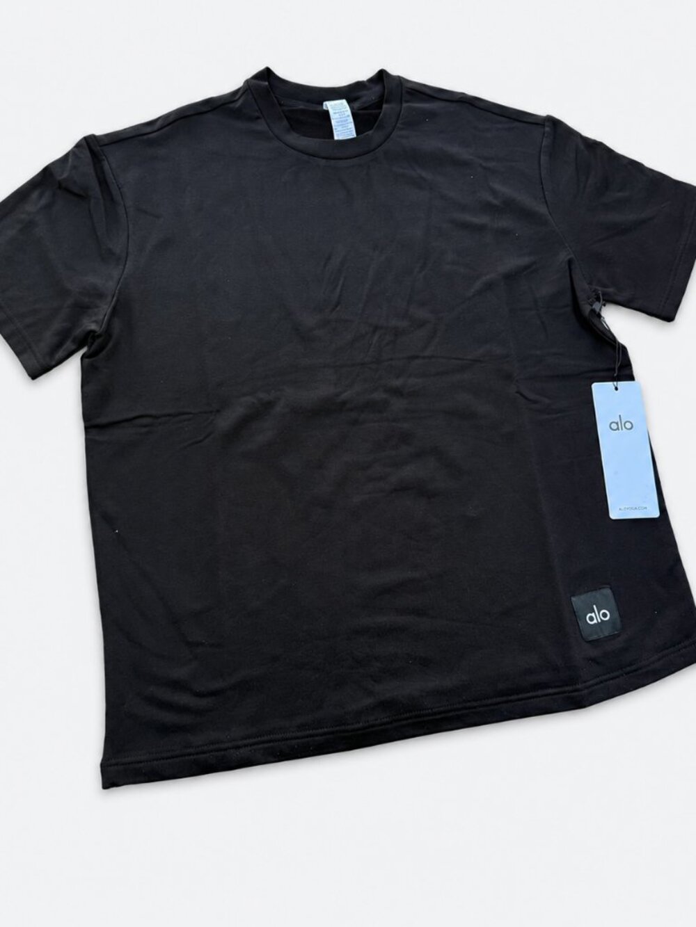 ALO Yoga Men’s Black Short-Sleeve Logo Tee